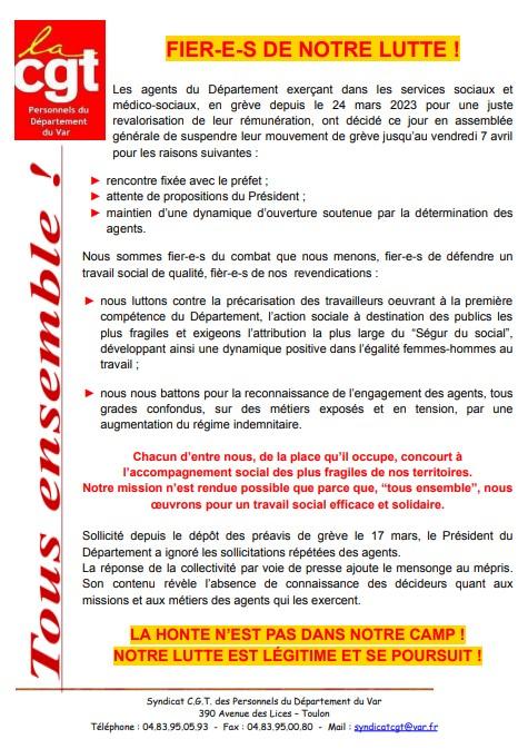 Tract cgt greve reconductible